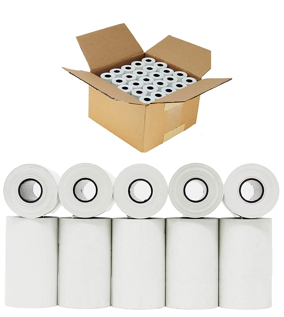 (100 Rolls) Thermal Paper Eftpos Rolls 57X38MM 12m/roll