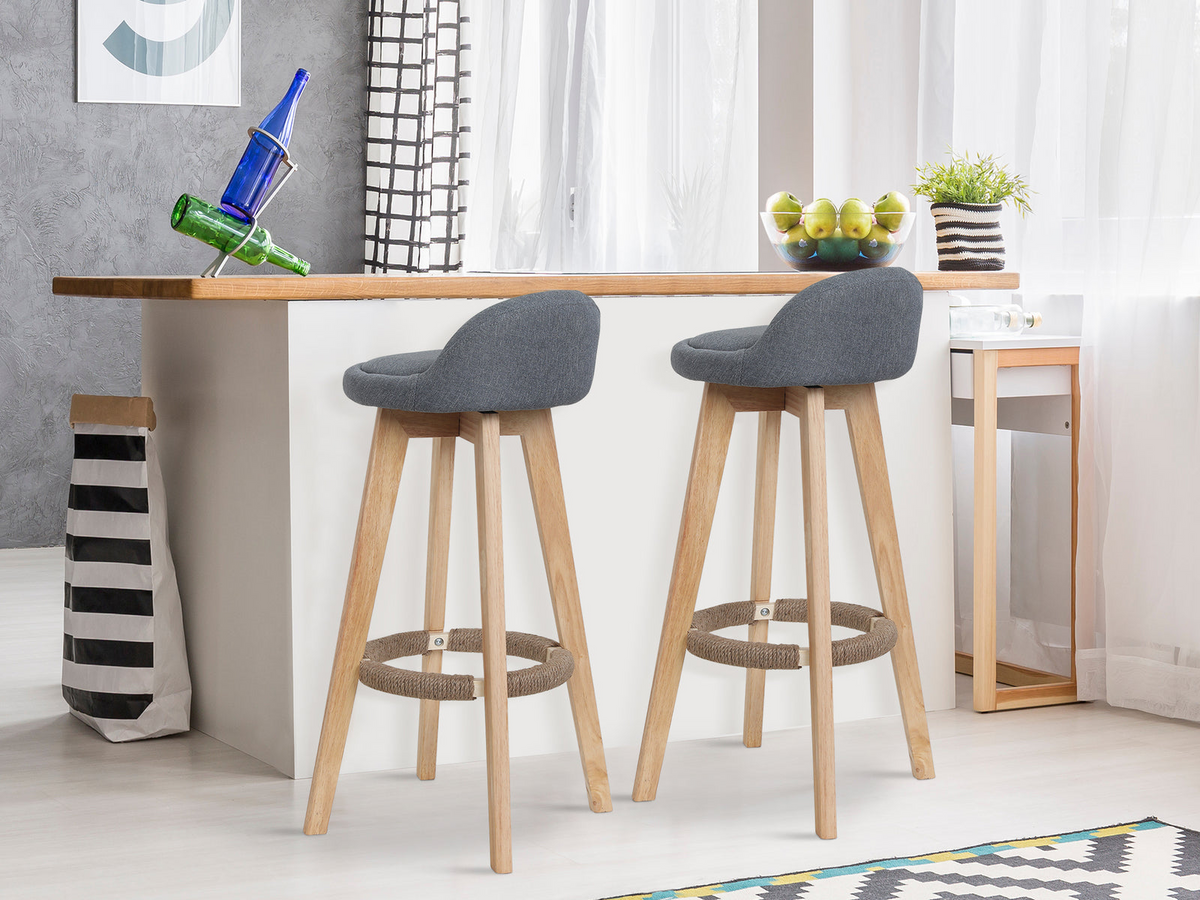 Bar Stools Chair High Feet European Modern Bar Stools Chairs Gray color