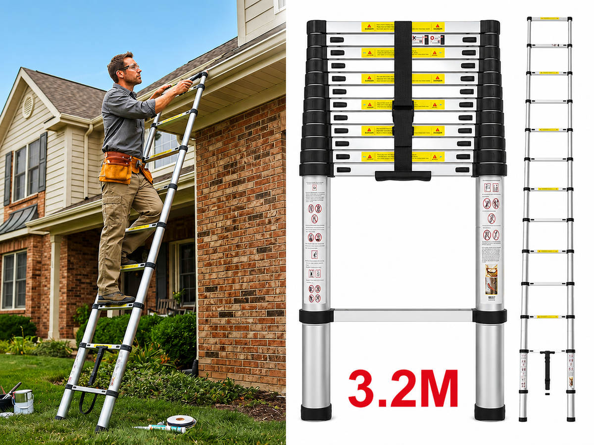 Telescopic Ladder 3.2m Extension Ladder