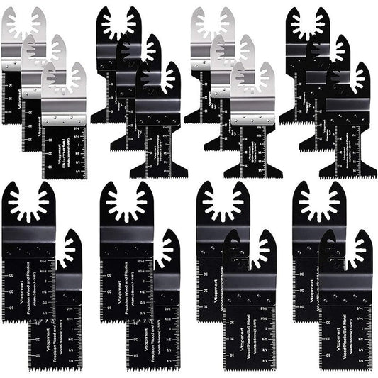 Oscillating Saw Blades, Professional Universal Titanium Multitool Blades for Wood Metal, Quick Release Multi Tool Blades Kits Compatible with Dewalt Ryobi Milwaukee
