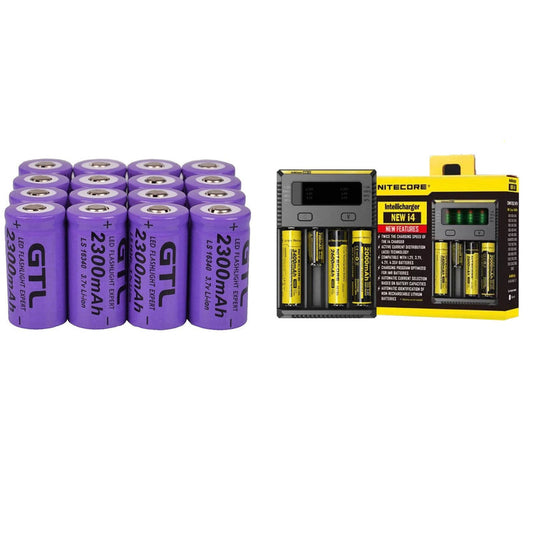 CR123A Rechargeable Batteries for Arlo Cameras 12pcs + Charger