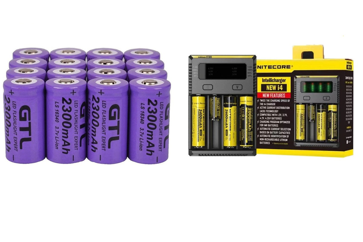 CR123A Rechargeable Batteries for Arlo Cameras 12pcs + Charger