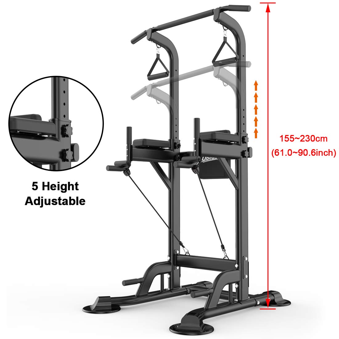 Power Tower Pull Up Bar Dip Station Bench