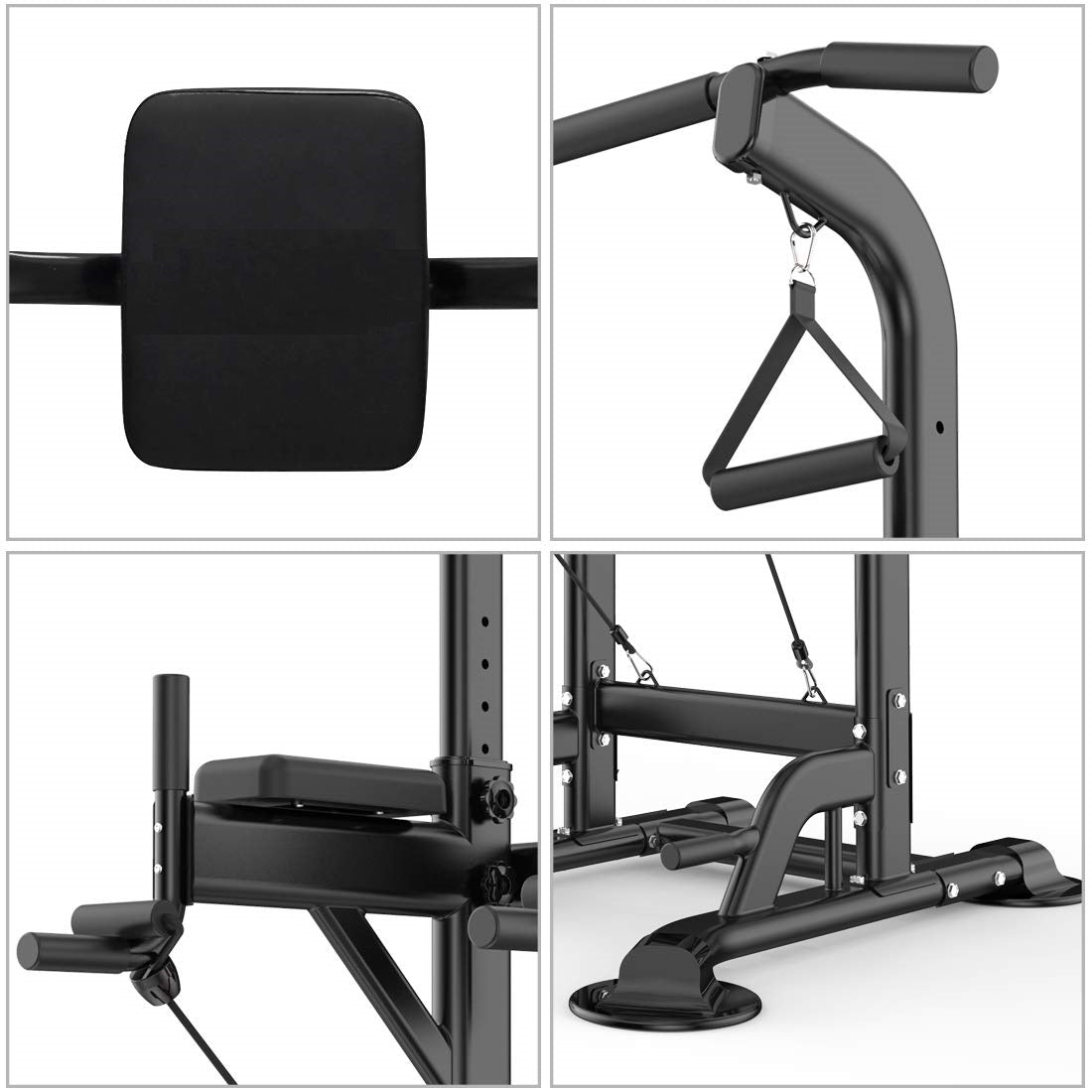 Power Tower Pull Up Bar Dip Station Bench