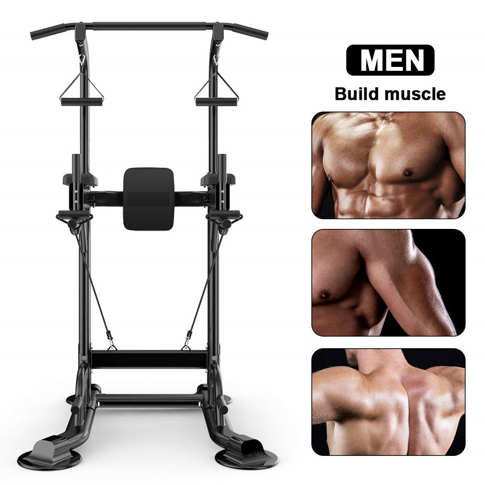 Power Tower Pull Up Bar Dip Station Bench