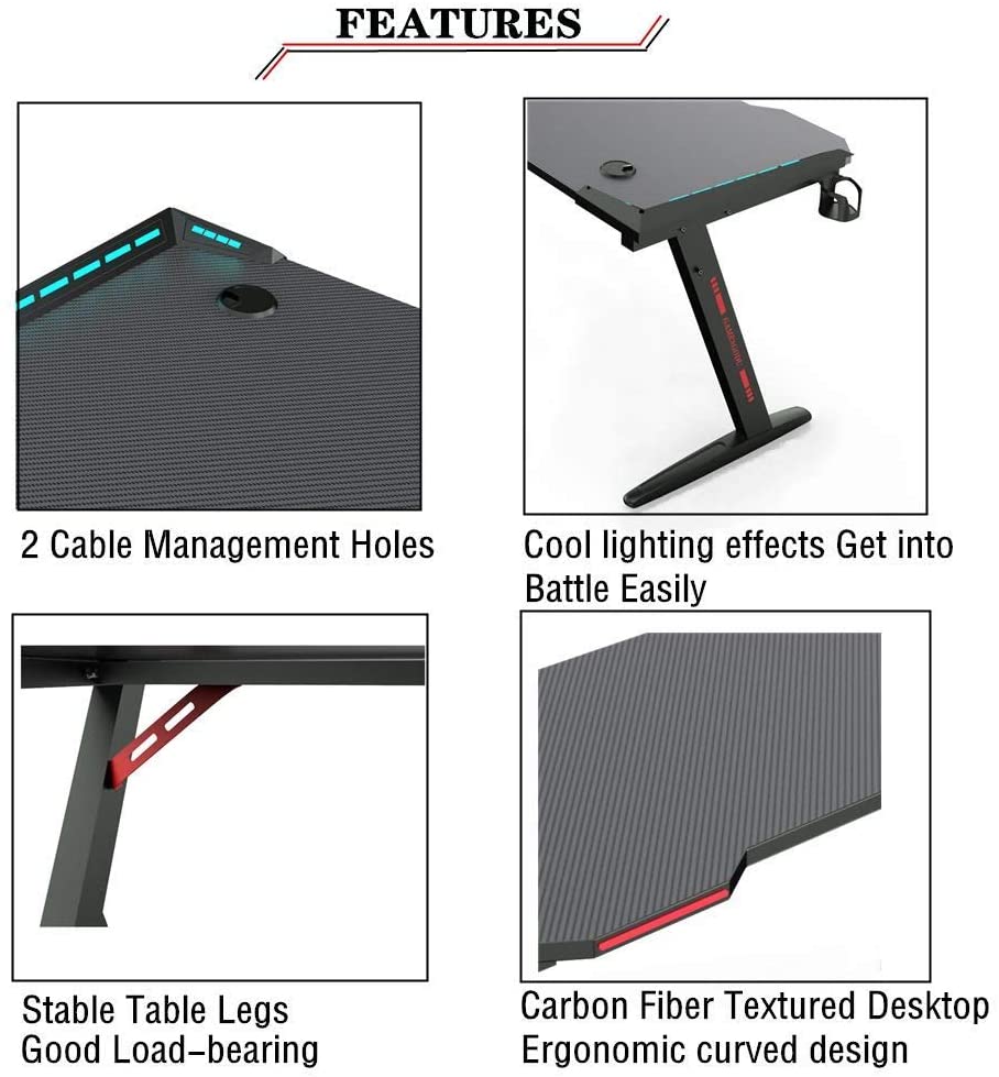 Gaming Chair  Gaming Desk Table Combo
