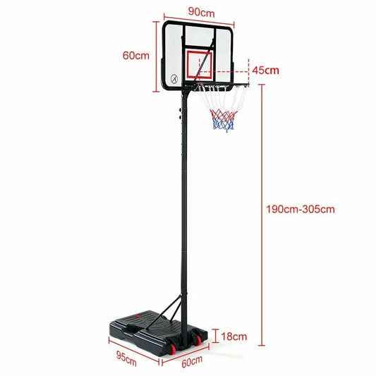 Adjustable Portable Basketball Stand Hoop