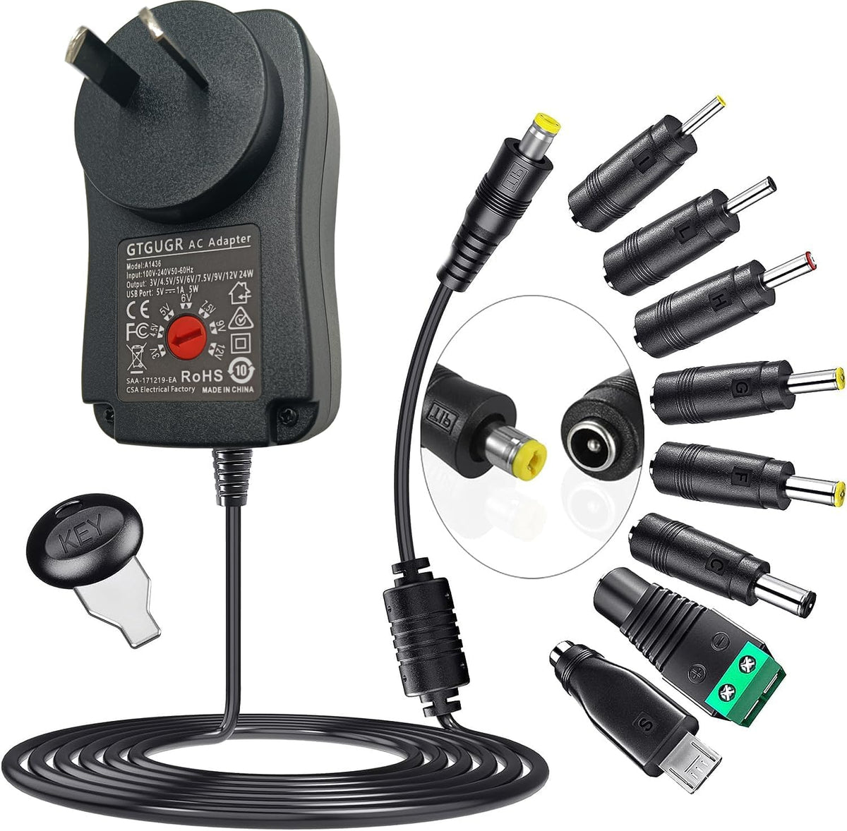 30W Power Supply Universal Multi Voltage Power Supply AC/DC