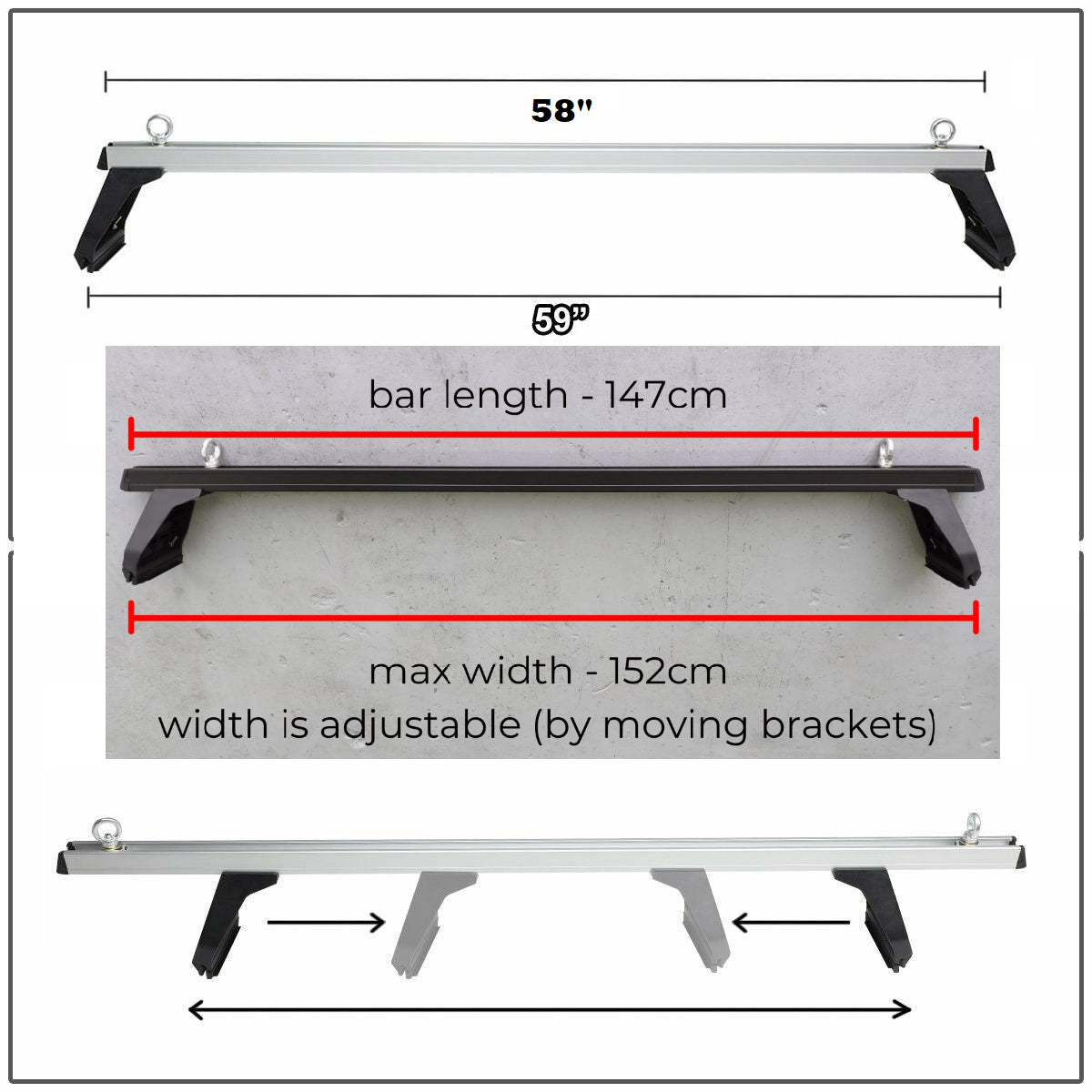 Car Roof Racks / Cross Bar / Roof Rack Suitable for Use With Toyota 4 Racks
