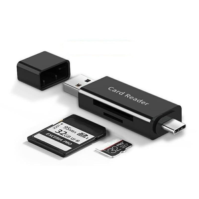 3 in 1 USB-C SD Micro SD Memory Card Reader
