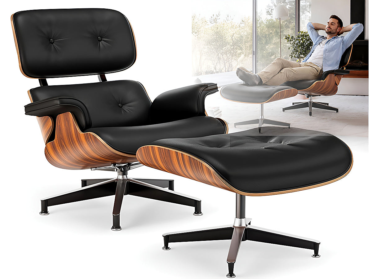 Replica Chair with Ottoman Lounge Chair