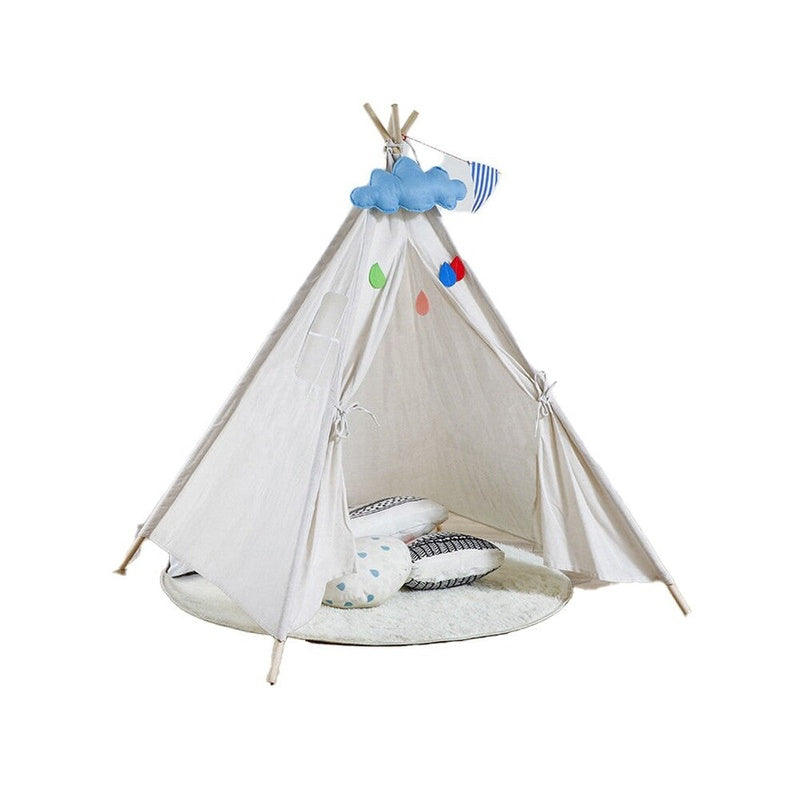 Kids Teepee Play Tent White