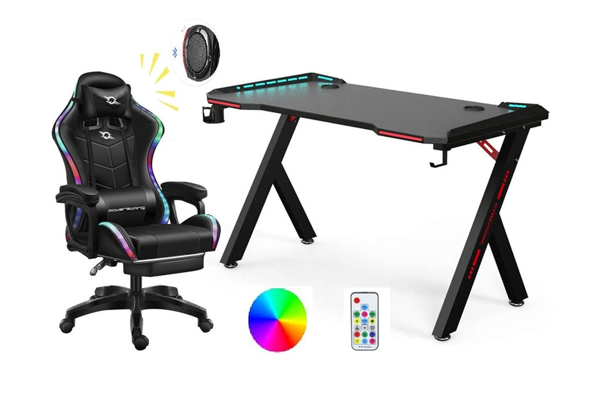 Gaming Chair With Gaming Desk Table