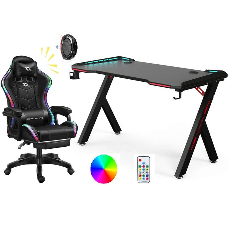 Gaming Chair With Gaming Desk Table