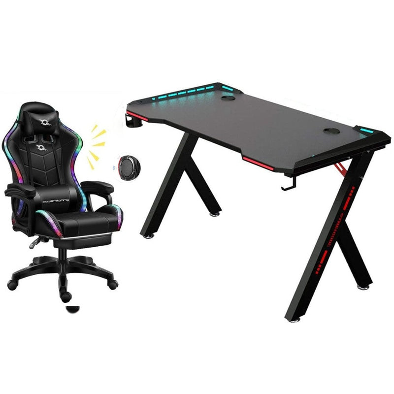 Gaming Chair  Gaming Desk Table Combo