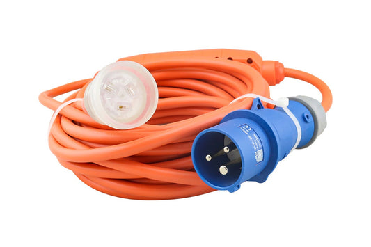 Caravan Lead Camping Lead 16A to 10A RCD Lead Cable 10M