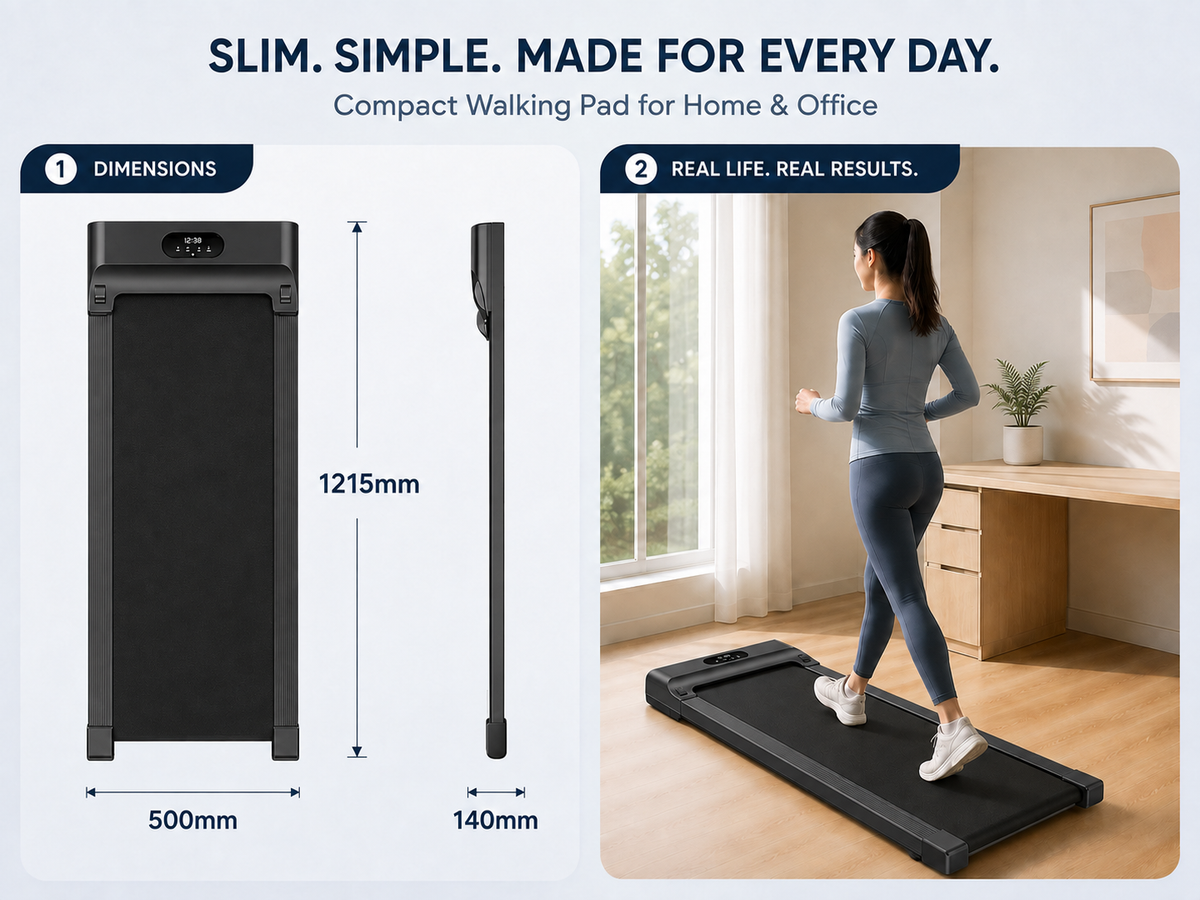 Foldable Walking Pad Treadmill Compact Flat