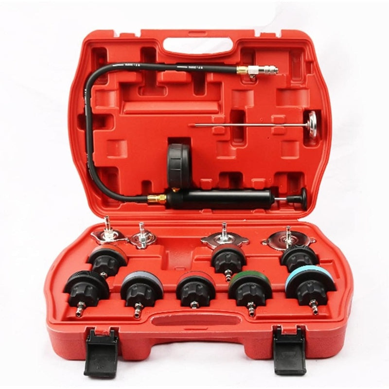 Universal Cooling System Radiator Pressure Tester Gasket Test Kit Leak Detector