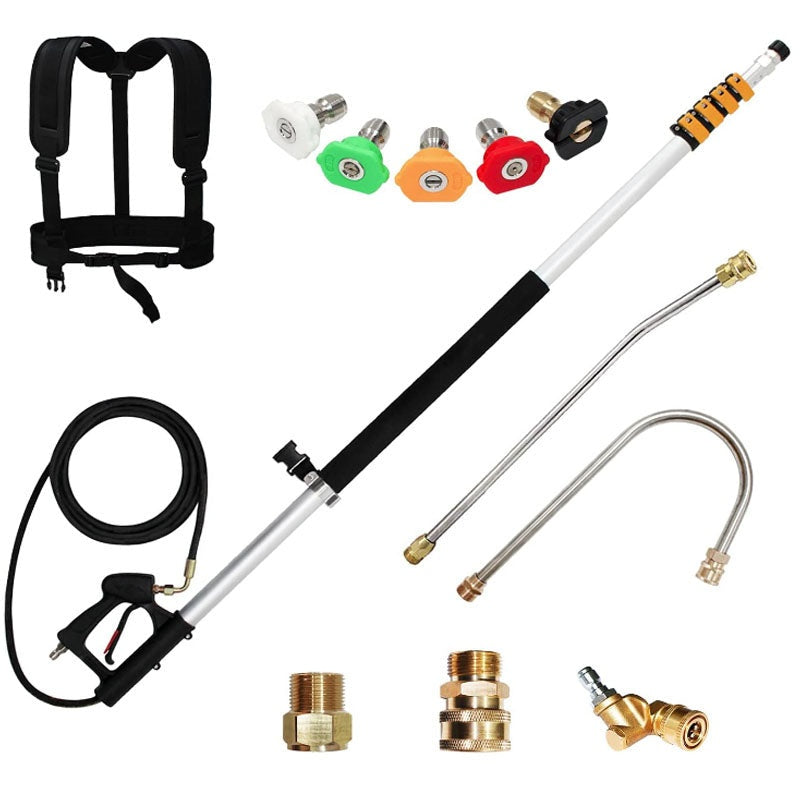 Telescoping Pressure Washer 7.3m Pole with Harness