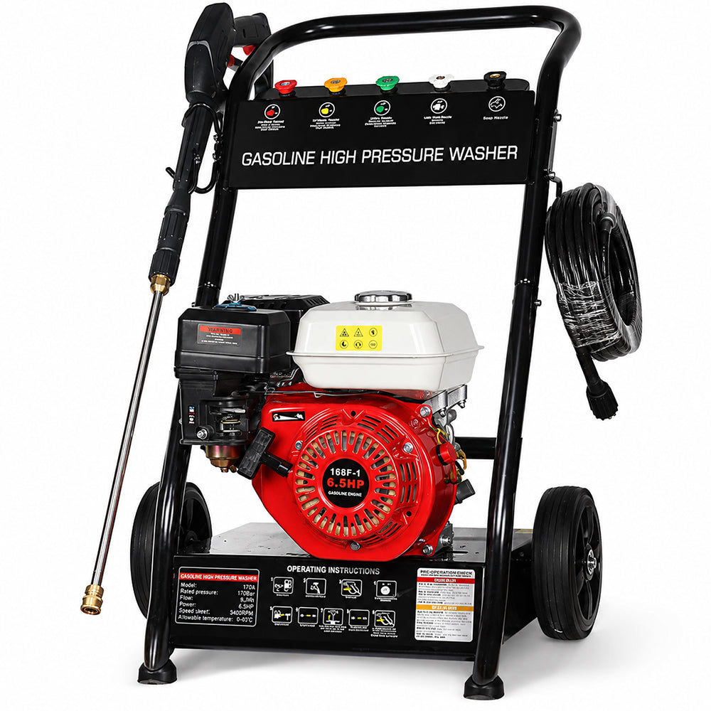 Water blaster petrol high pressure washer with 6.5 hp motor