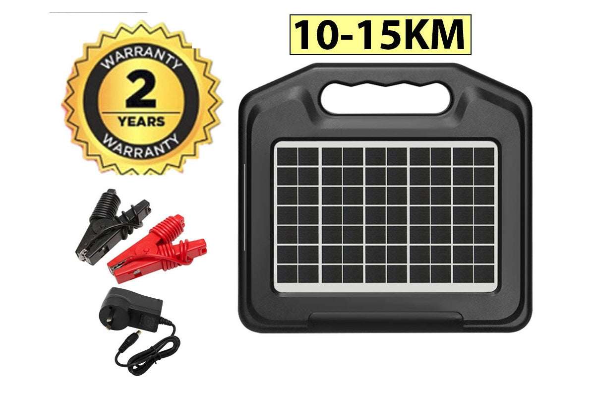 Solar Electric Fence Energiser Energizer 10-15KM