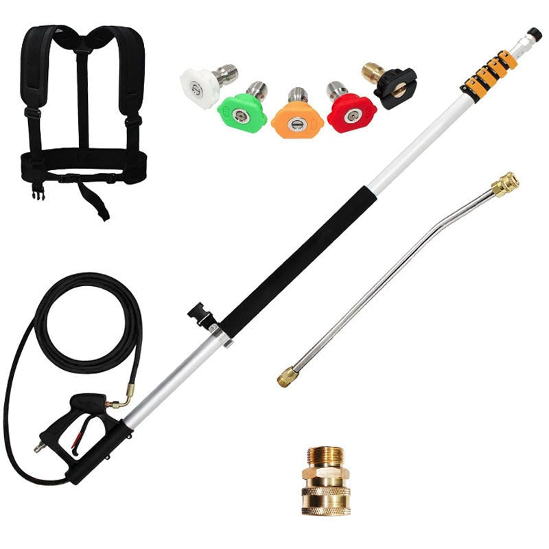 Telescoping Pressure Washer 6.2m Pole with Harness