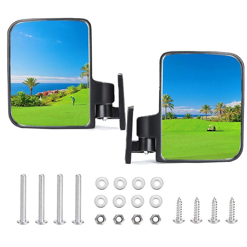 Golf Cart Side Mirrors, Rear View Mirror for Club Car EZGO Yamaha
