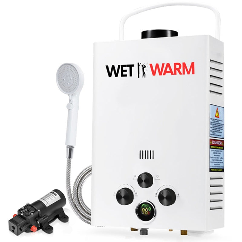 Gas Water Warmer 8L + 12V Pump
