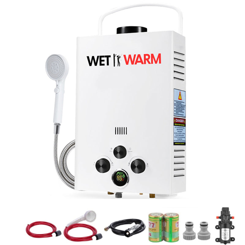 Gas Water Warmer 8L + 12V Pump