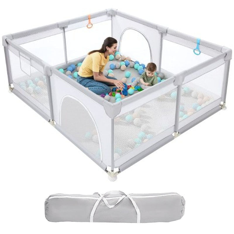 Portable Playpen Fence Gate Wall Fence Barrier Play Gym Mat 150cm