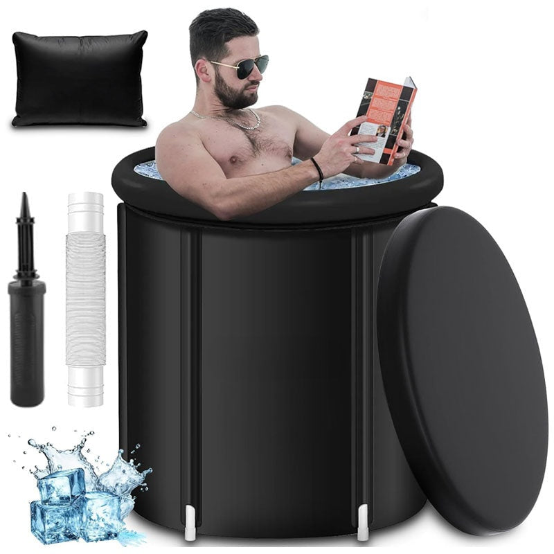 Portable Ice Bath Tub 300L Inflatable Hot Bathtub SPA Massage Athletes Outdoor