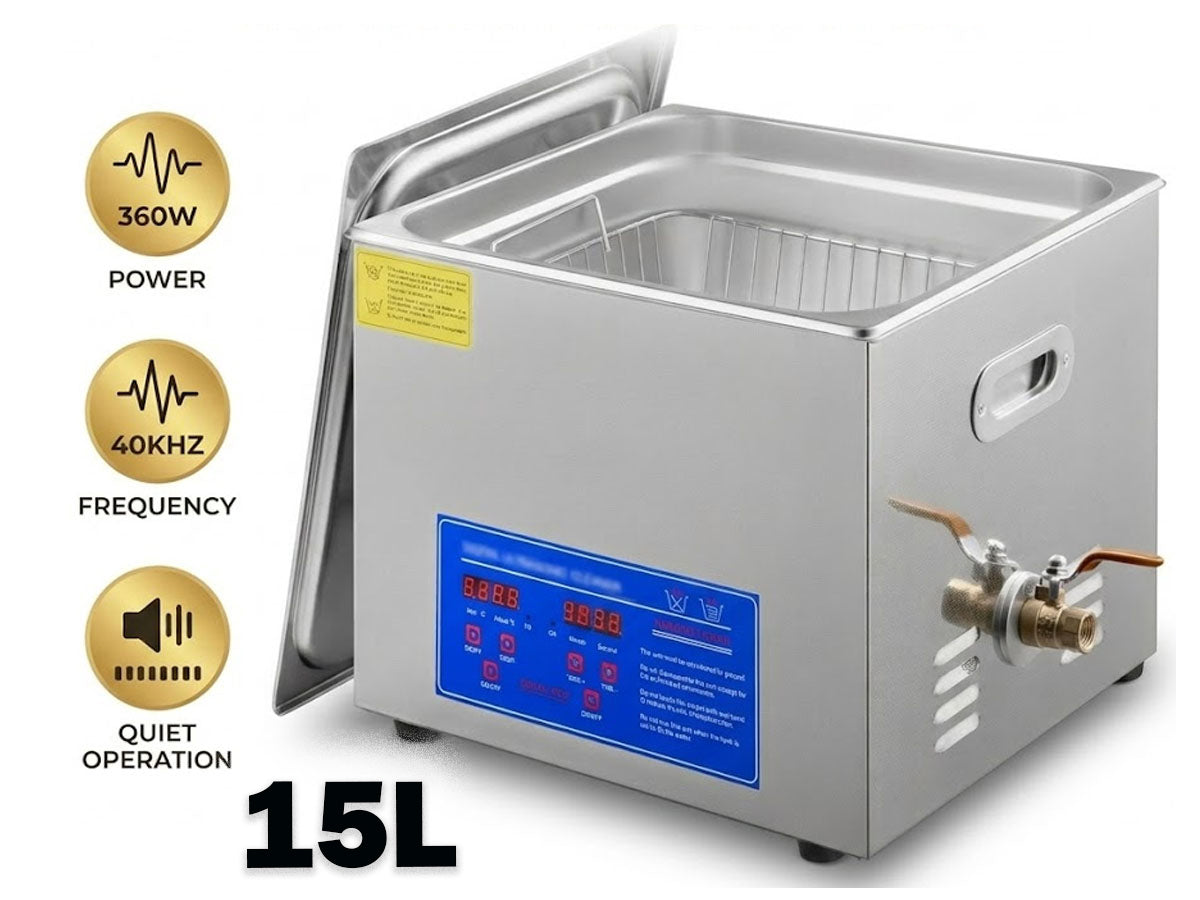 15L Ultrasonic Cleaner - Heated Ultrasonic Cleaning Machine