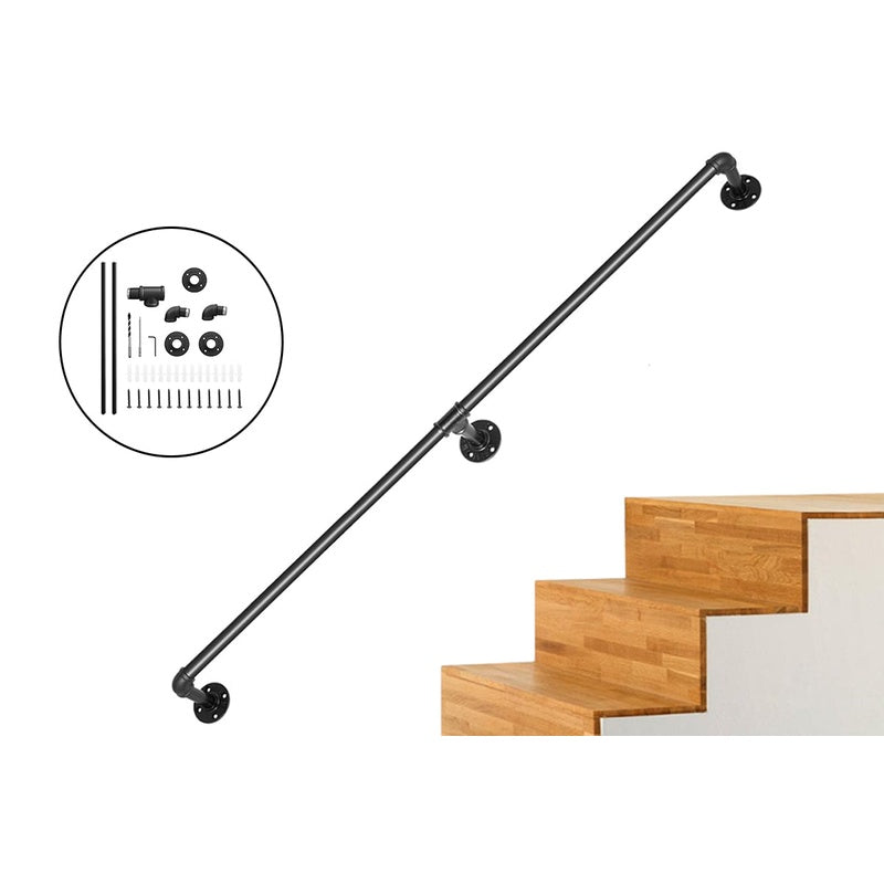 Industrial Pipe Stair Handrail 210CM