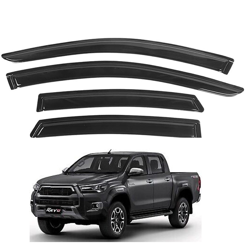 Door Visor / Weather Shield / Monsoon Guard To Suit Toyota HILUX 2015-2021