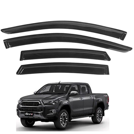Door Visor / Weather Shield / Monsoon Guard To Suit Toyota HILUX 2015-2021