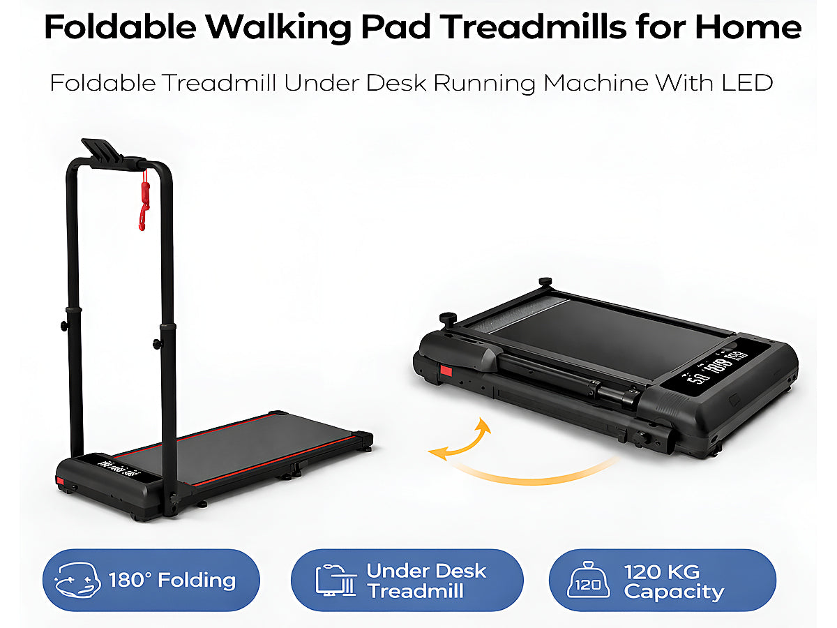 Foldable Walking Pad Treadmill Compact Flat