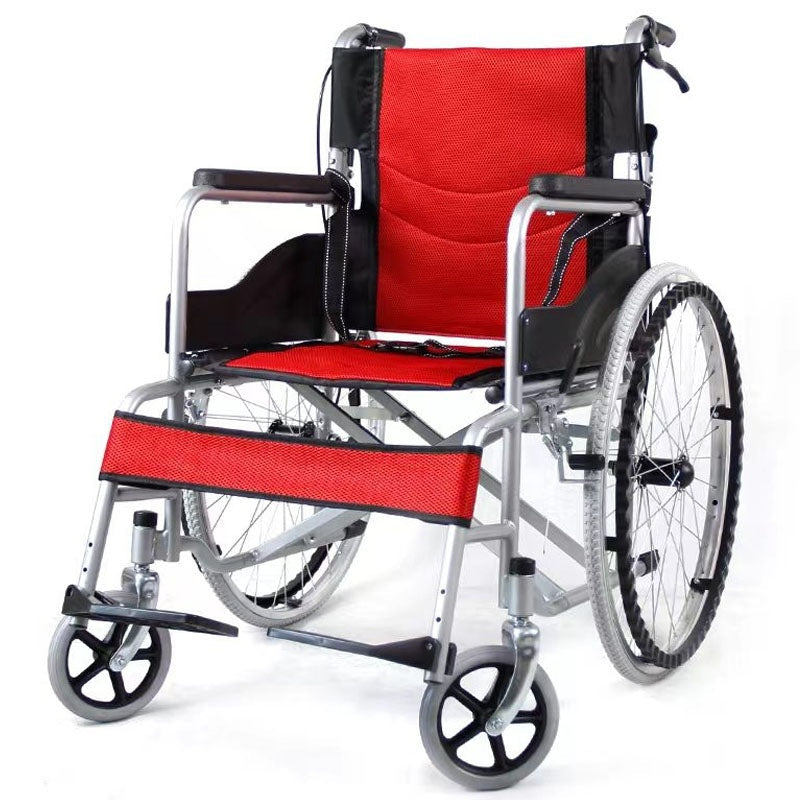 Self propelling folding wheelchair