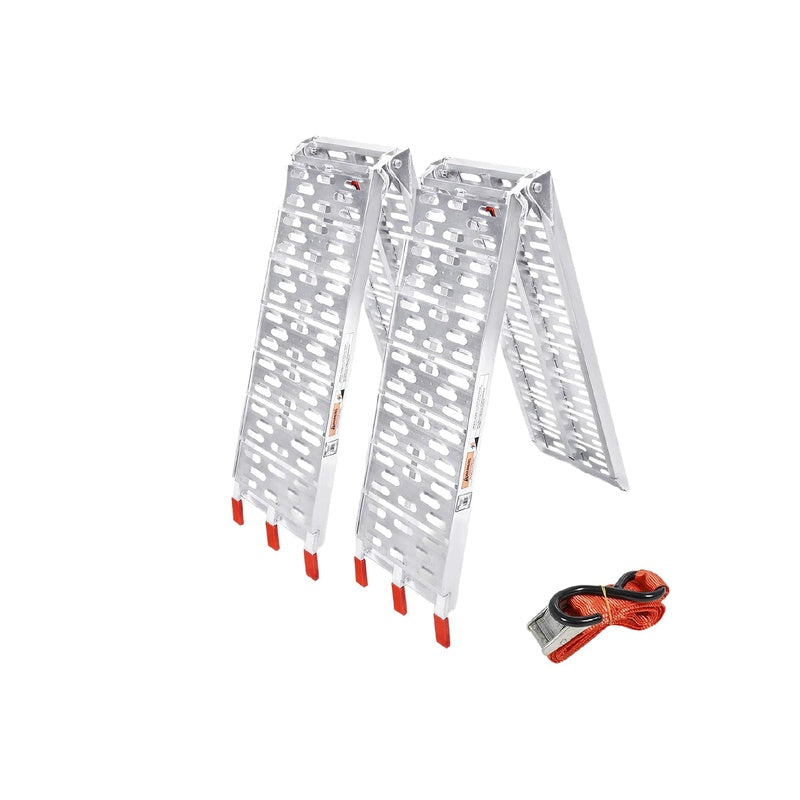 Aluminum Folding Ramps ATV Mower Loading Ramps Pair