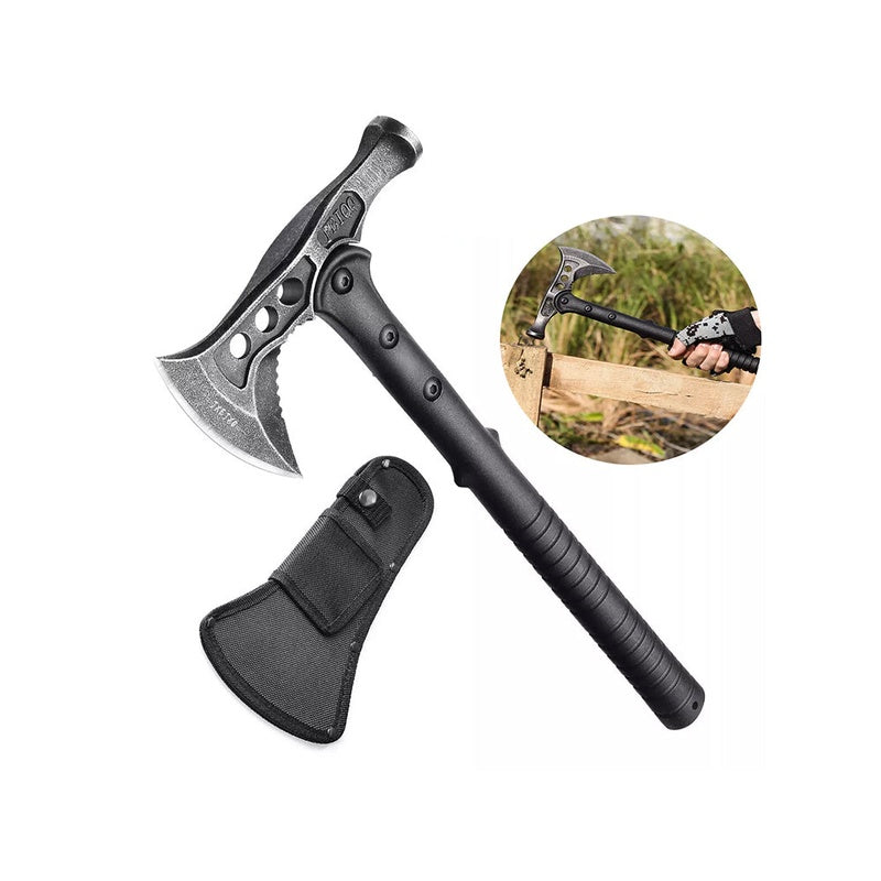 Tactical Survival Hawk Tomahawk W Hammer Throwing Axe 15"