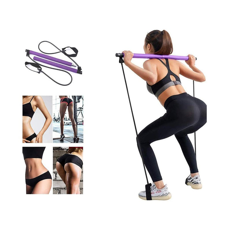 Portable Pilates Bar Kit with Resistance Band