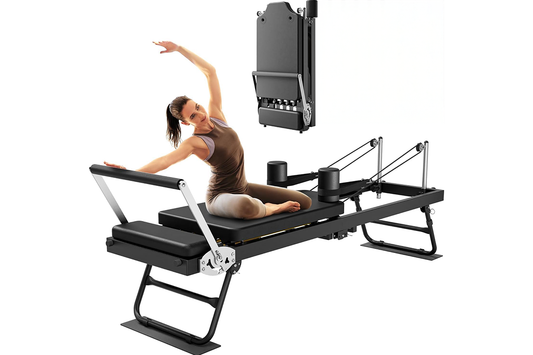 Foldable Pilates Reformer Machine With Headrest