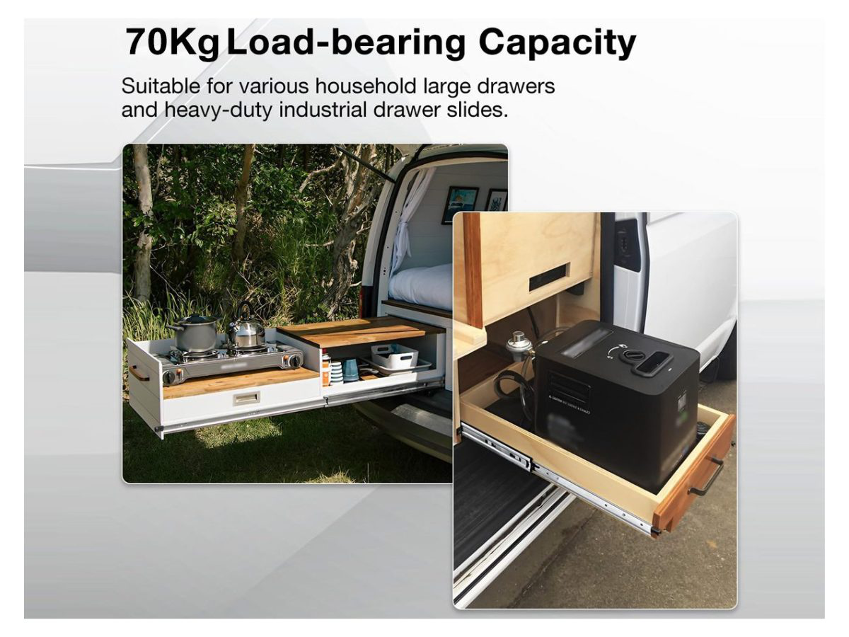 16" Drawer Slides Runners with Locking Function