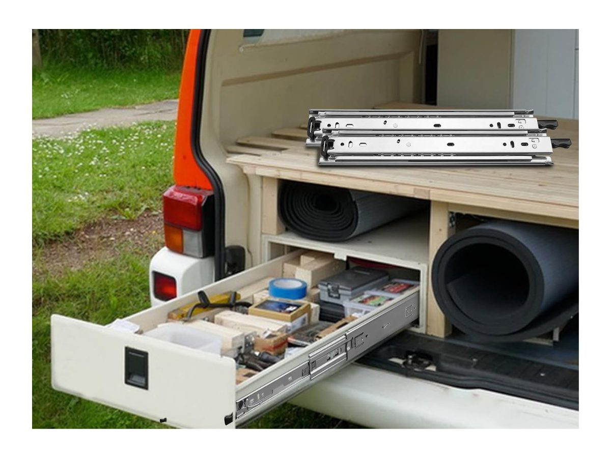 16" Drawer Slides Runners with Locking Function