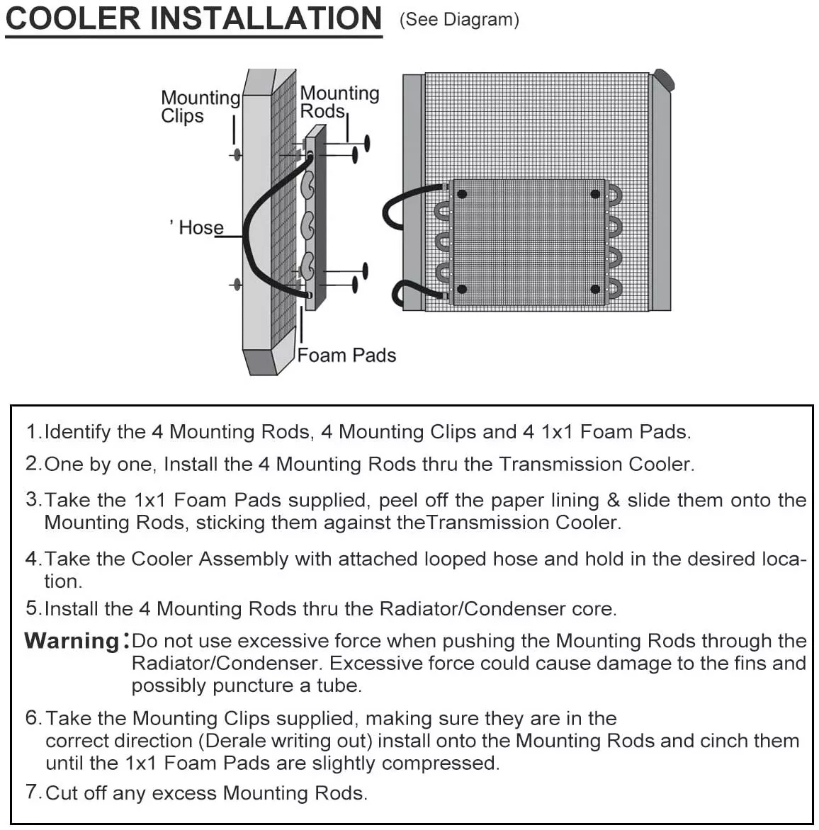 Universal 4 Rows Oil Cooler Transmission Radiator