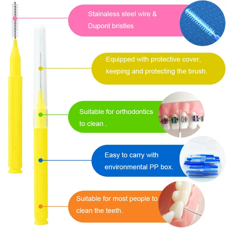 60Pcs X 1.2 mm Interdental Brushes Health Care Tooth