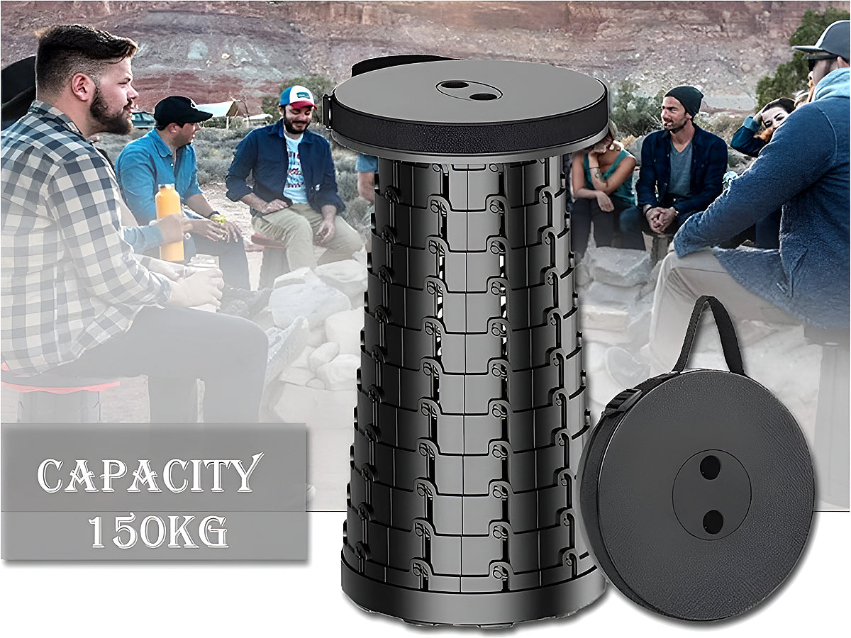 Outdoor Portable Folding Stool Retractable Travel Seat
