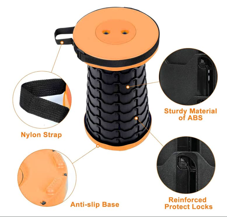 Outdoor Portable Folding Stool Retractable Travel Seat