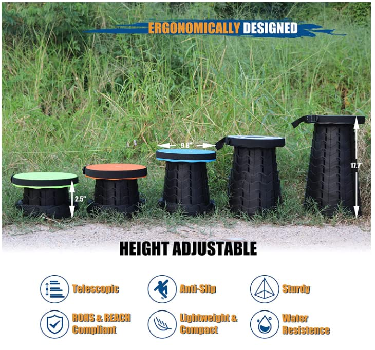 Outdoor Portable Folding Stool Retractable Travel Seat