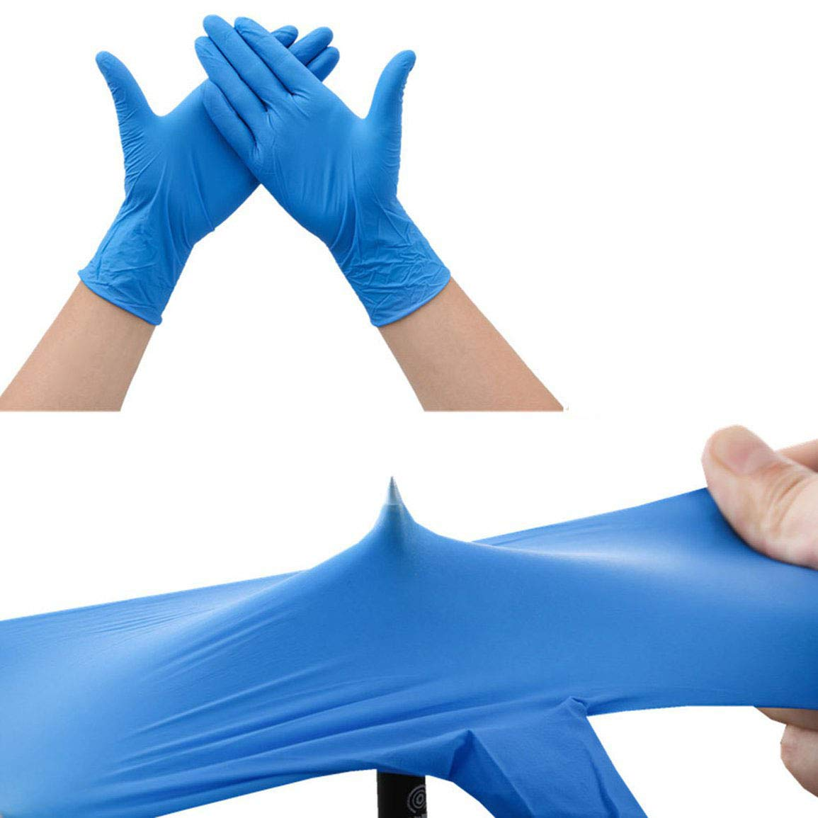 100x Disposable Nitrile Gloves Blue- Large