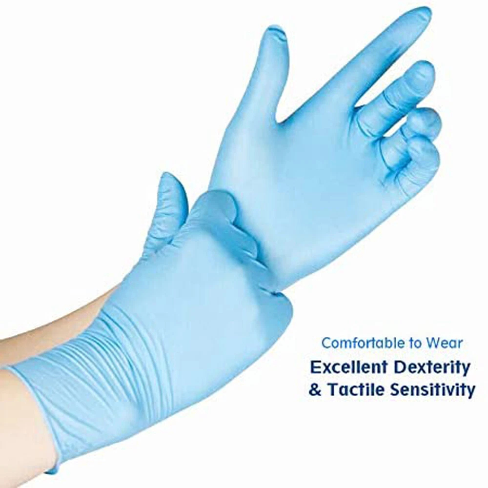 100x Disposable Nitrile Gloves Blue- Large